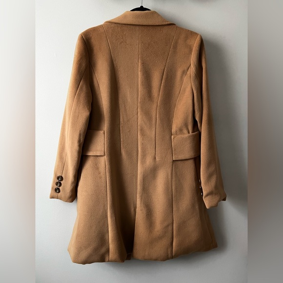 Women’s Double-Breasted Camel Wool Long Coat HP - Picture 3 of 10